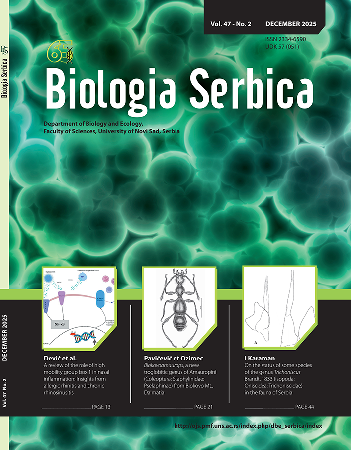 					View Vol. 47 No. 2 (2025): Biologia Serbica
				